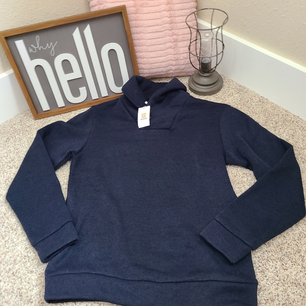 Men's Cowl Neck Navy H2H Size Medium